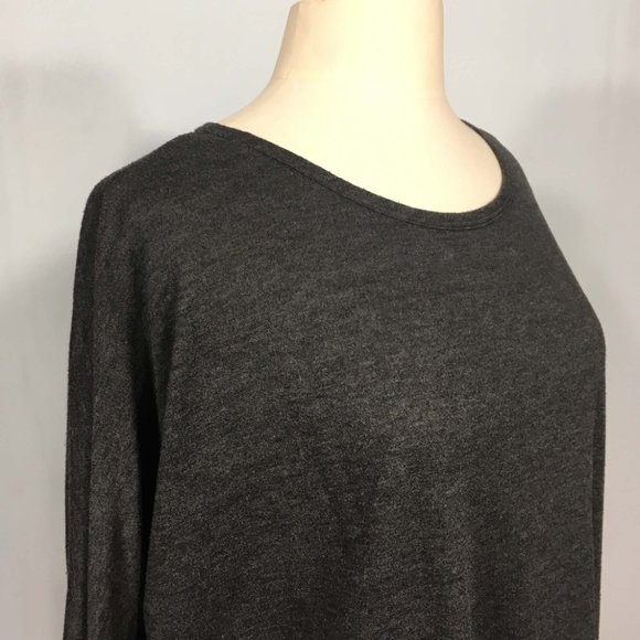 Everly Gray Tunic Top T-Shirt, Round Neck, M - Picture 2 of 6